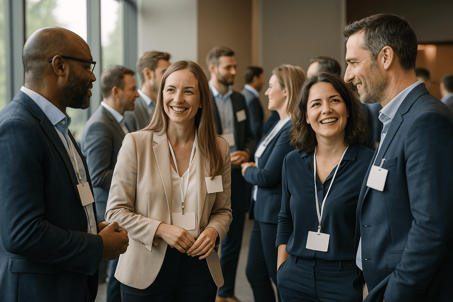 Employés qui participent à un séminaire d'entreprise